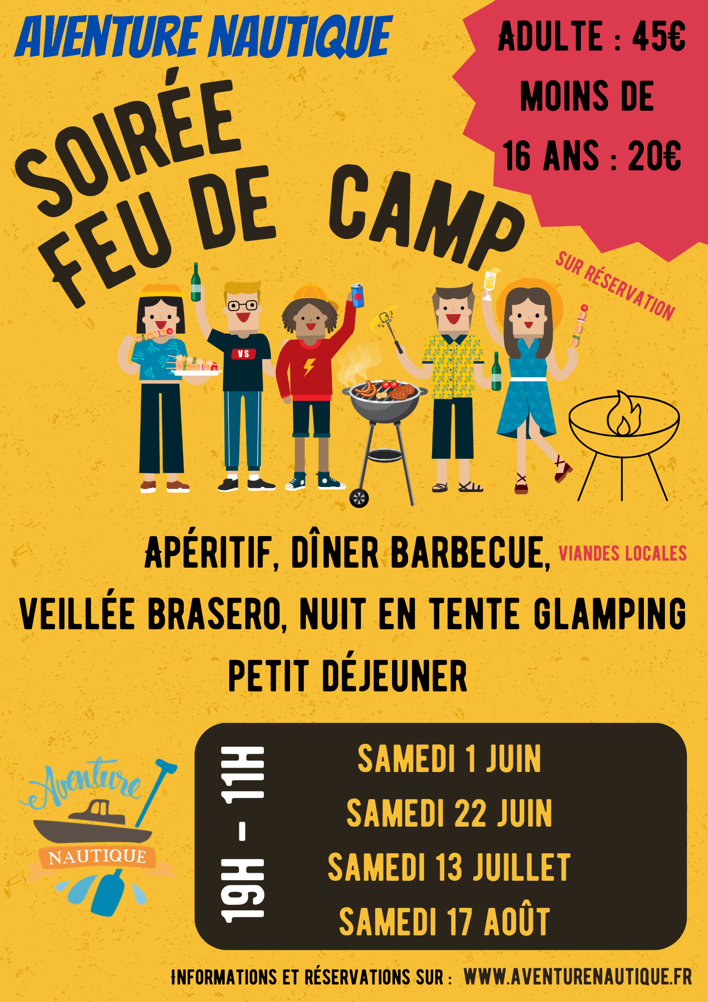 Rouge Jaune moderne barbecue flyer.png